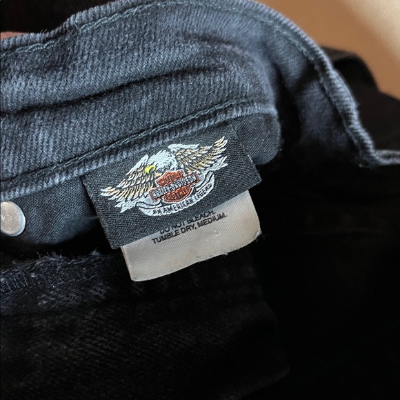 Harley-Davidson Women’s Straight Leg Black Jeans - 6 - Picture 5 of 13